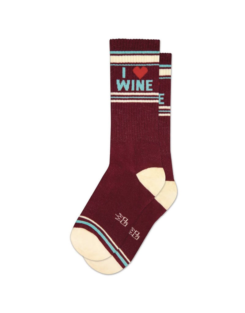 Gumball Poodle I Love Wine Socks