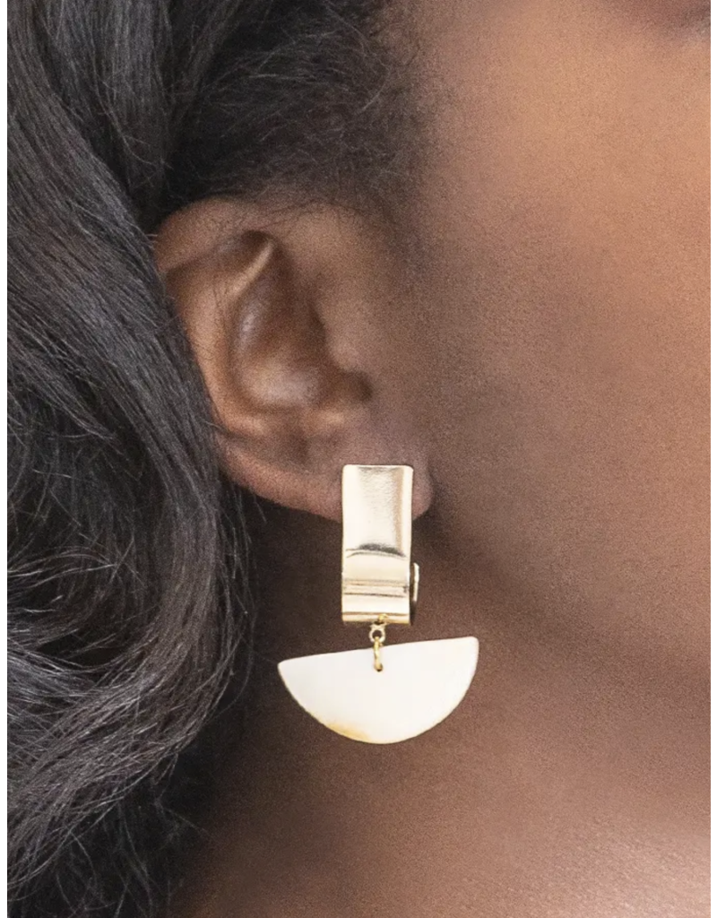 Admiral Row Crescent Stone Drop Earrings