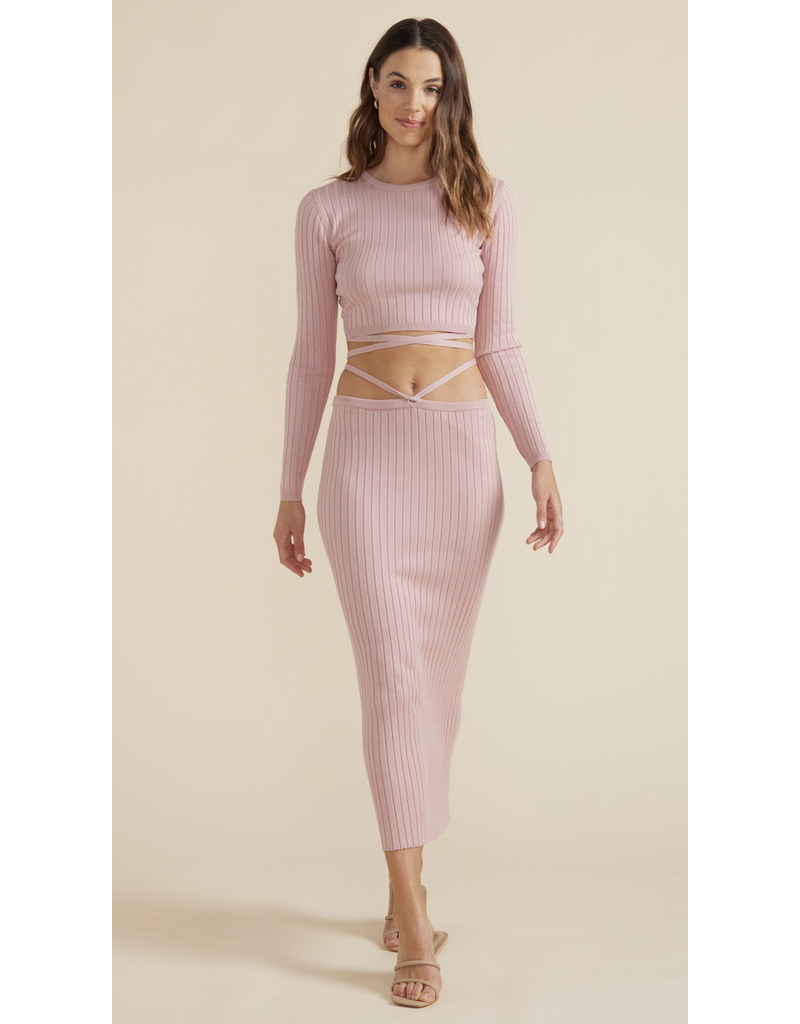 Mink Pink Aria Knit Midi Skirt