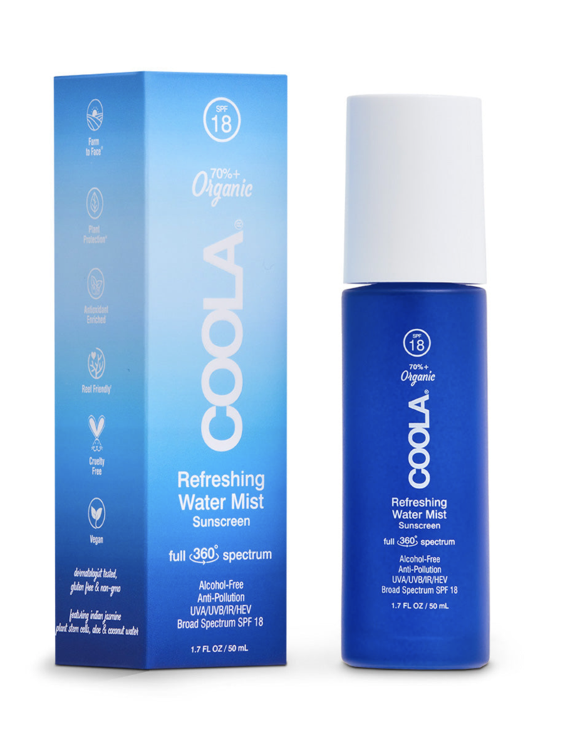 COOLA Refreshing Water Mist Organic Face Sunscreen SPF 18