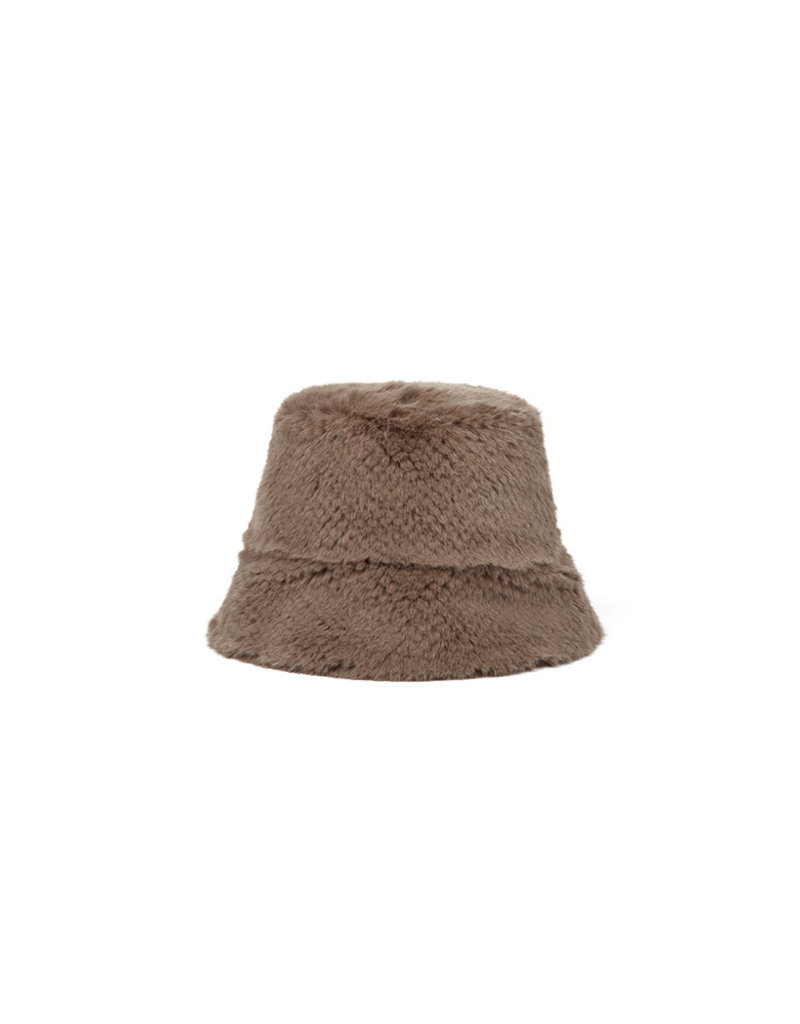 Jocelyn Perforated Faux Fur Bucket Hat