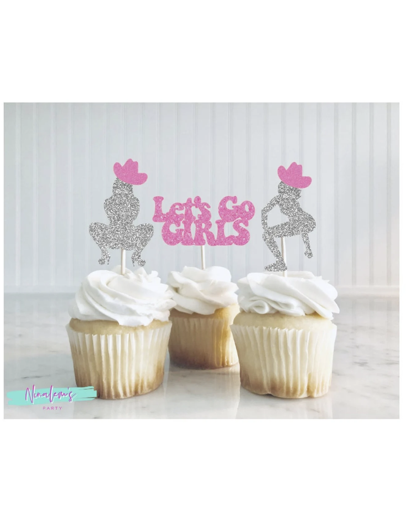 Ninalem's Party Bach Party "Last Hoe Down" Cupcake Toppers