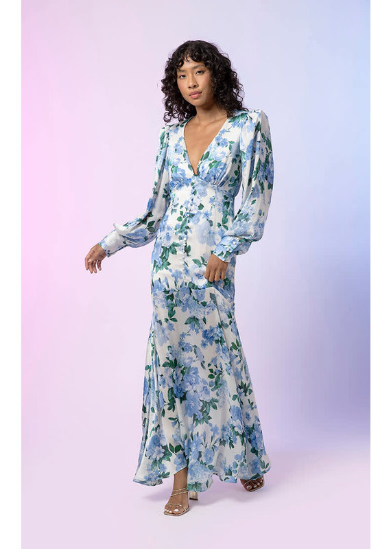 Line and Dot Lisette Long Sleeve Maxi Dress