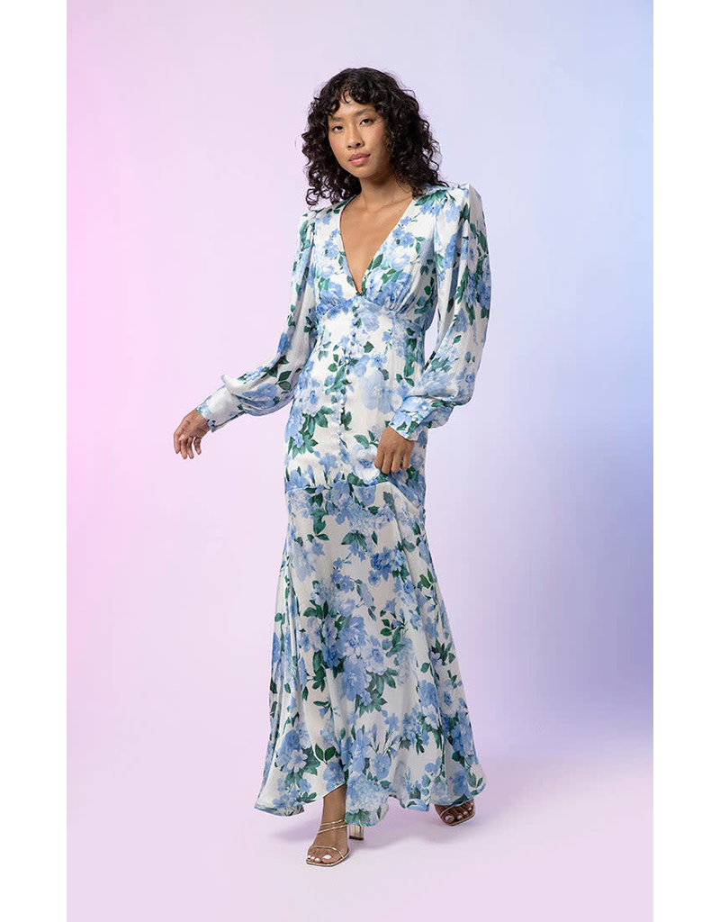 Line and Dot Lisette Long Sleeve Maxi Dress