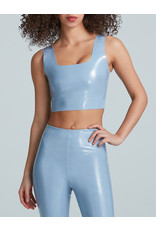 Arma cropped leather trousers - Blue