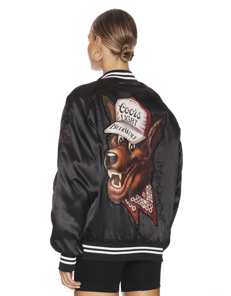 The Laundry Room Coors Light Beer Wolf Varsity Jacket