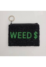 Tiana Designs Weed $ Beaded Keychain Pouch
