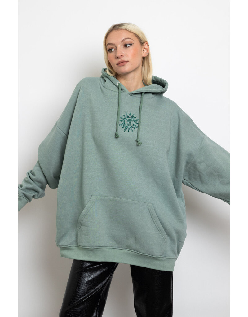 Daisy street oversized sweatshirt online with vintage river embroidery