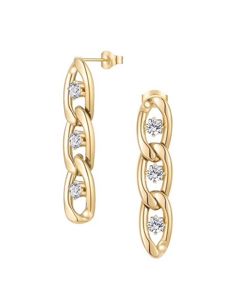 Sahira Jewelry Design Amina Cuban Link Earrings
