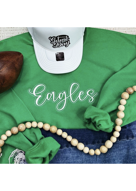 Embroidered Eagles Crewneck