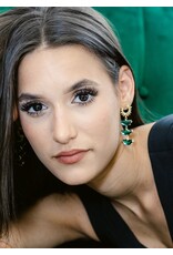 Adriana Pappas Designs Crystal Supernova Stud Drop Earrings