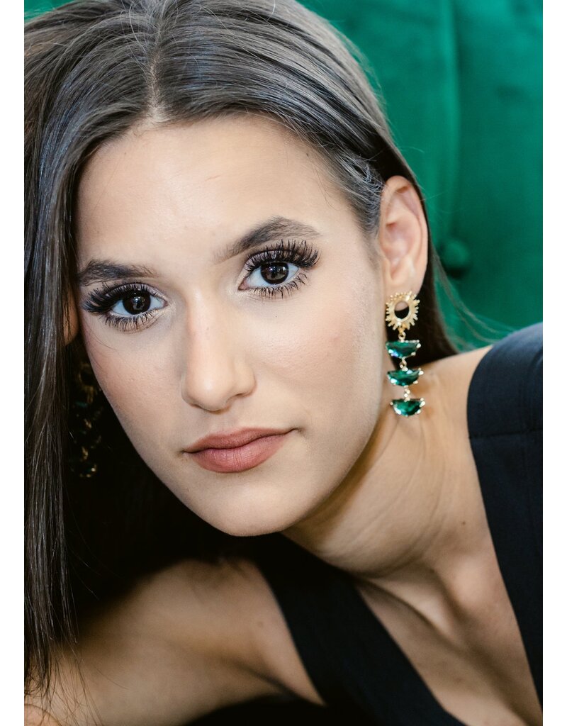 Adriana Pappas Designs Crystal Supernova Stud Drop Earrings