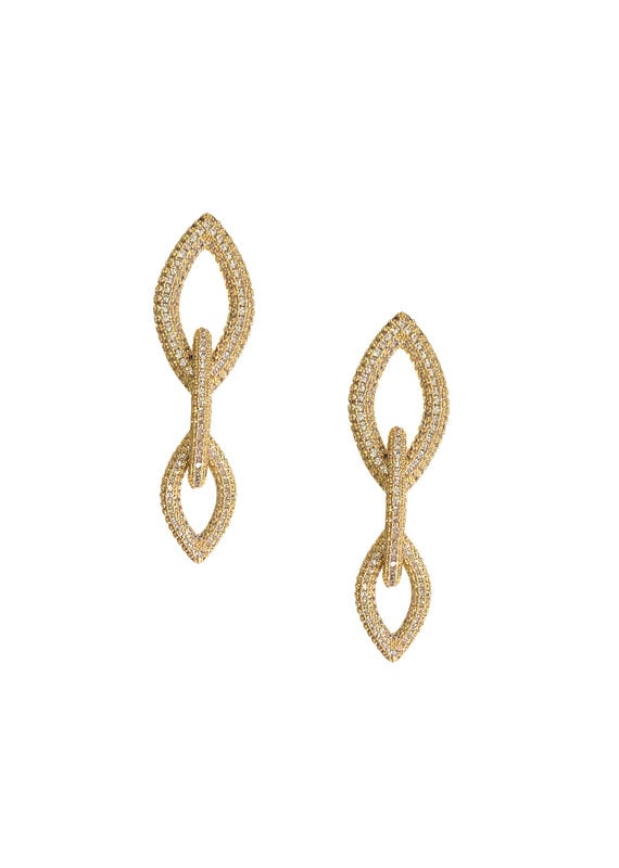 Adriana Pappas Designs Pave Link Earrings