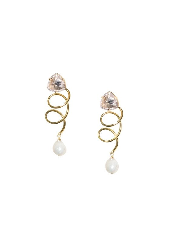 Adriana Pappas Designs Crystal Twist Earrings