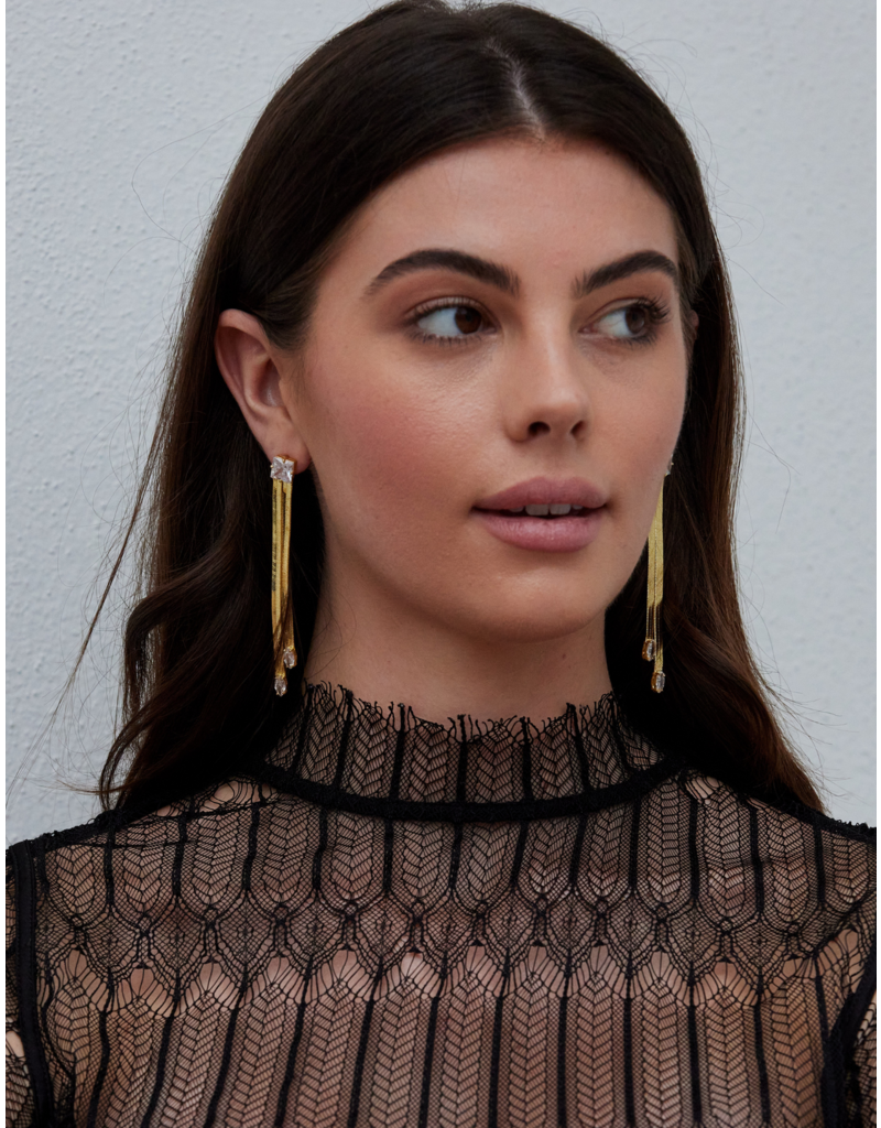 Adriana Pappas Designs Snake Chain Earrings
