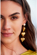 Adriana Pappas Designs Heart of Gold Stud Drop Earrings