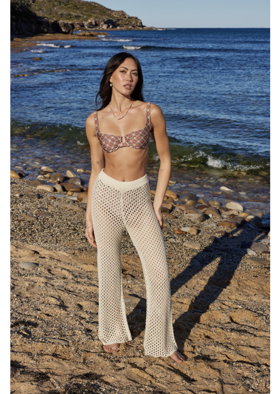 Mink Pink Balmy Crochet Knit Pants