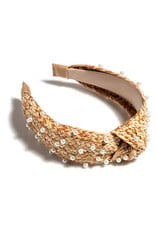 ShiraLeah Pearl Embellished Knotted Headband