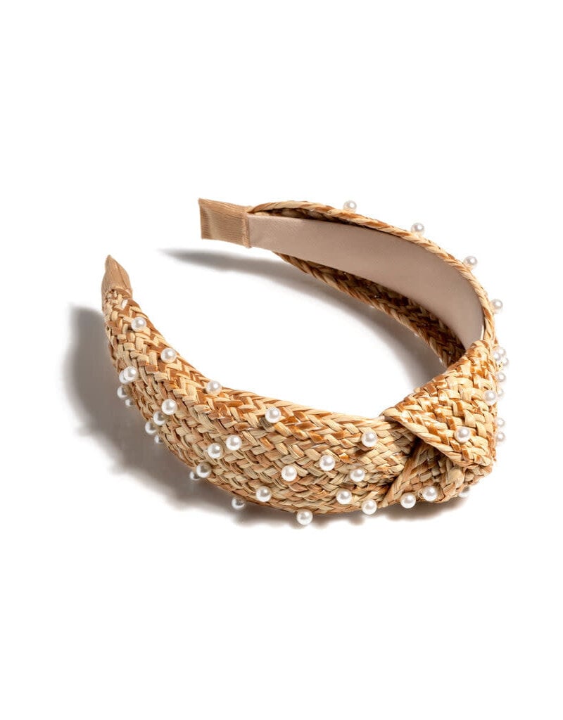 ShiraLeah Pearl Embellished Knotted Headband