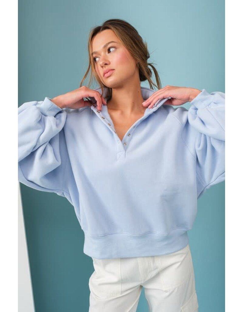 Papermoon Sundaze Fleece Collared Sweatshirt