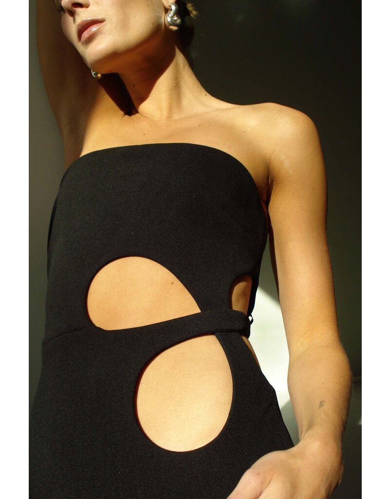 Misha Avery Crepe Midi Dress