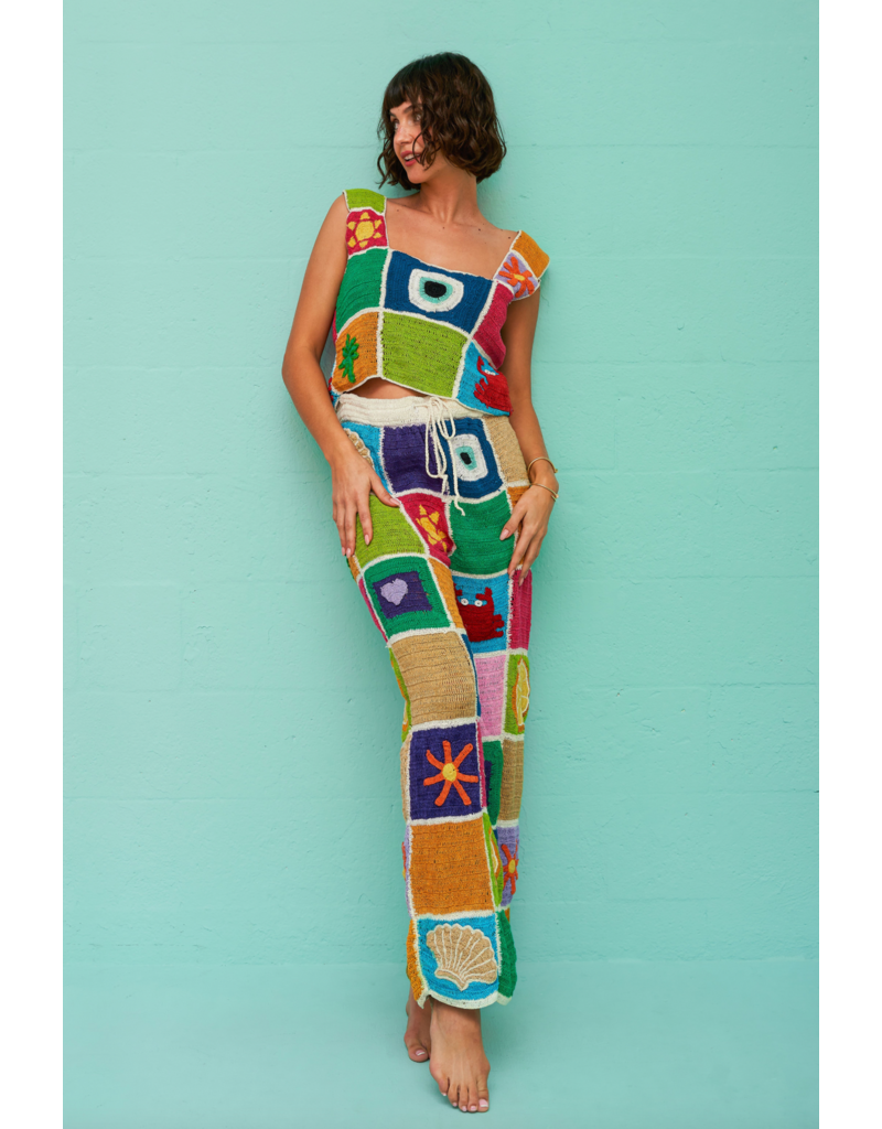 Pitusa Crochet Patchwork Top