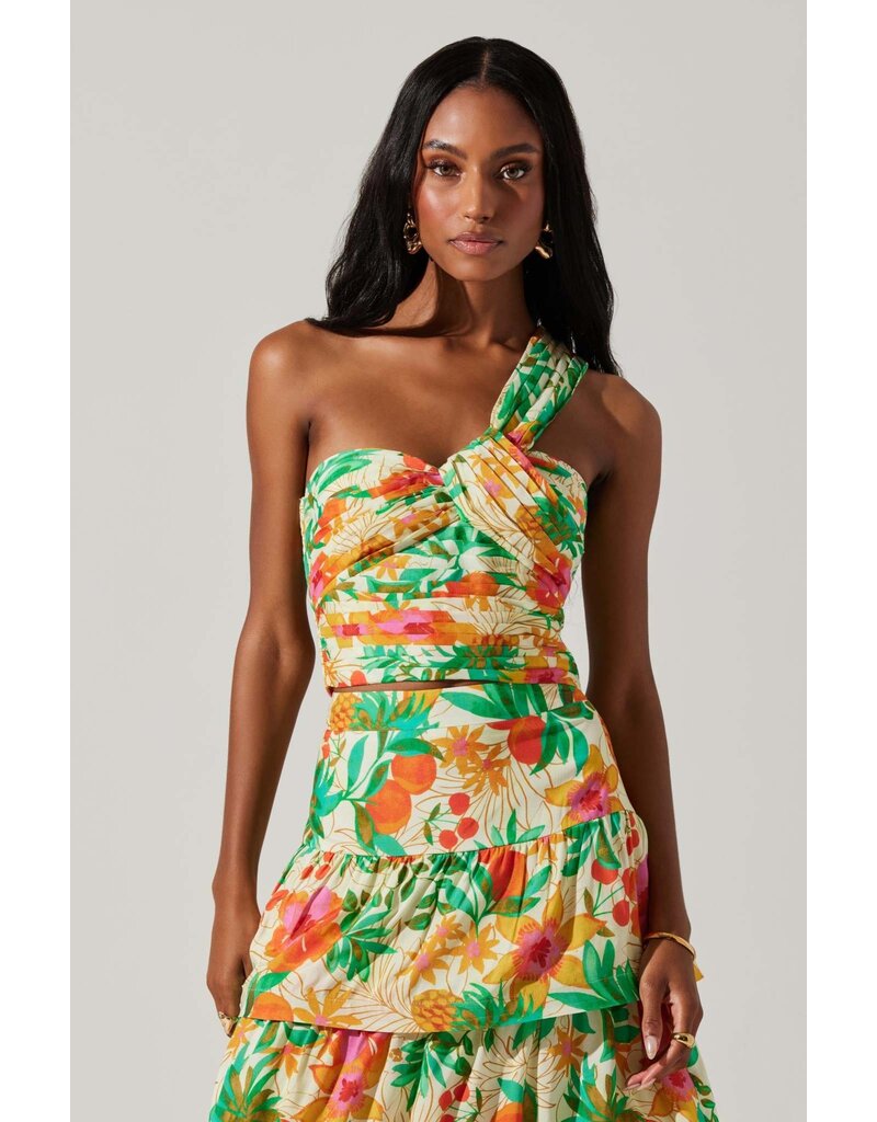 ASTR Daya One-Shoulder Crop Top