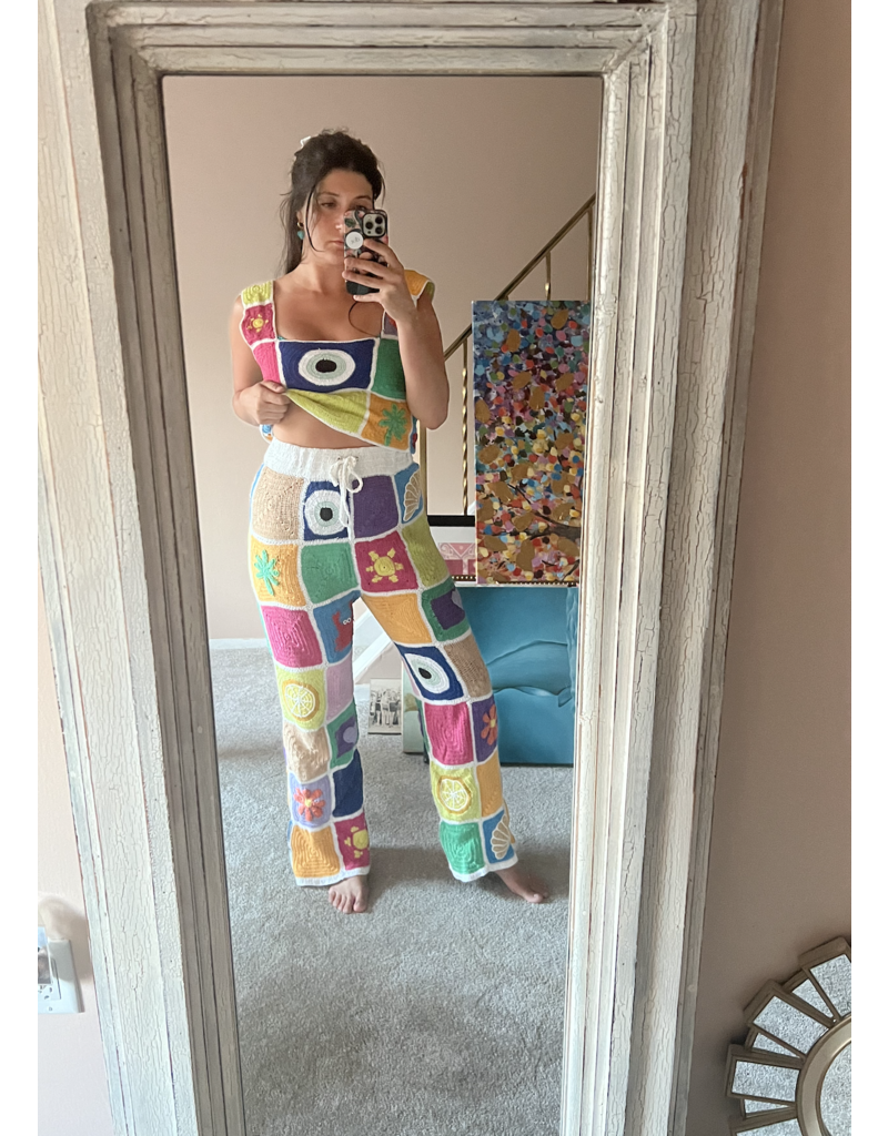 Pitusa Crochet Patchwork Top