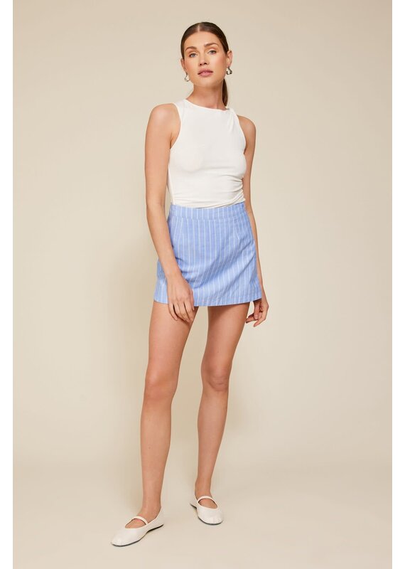 Line and Dot Mer Curve Mini Skirt