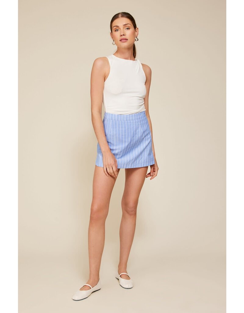 Line and Dot Mer Curve Mini Skirt