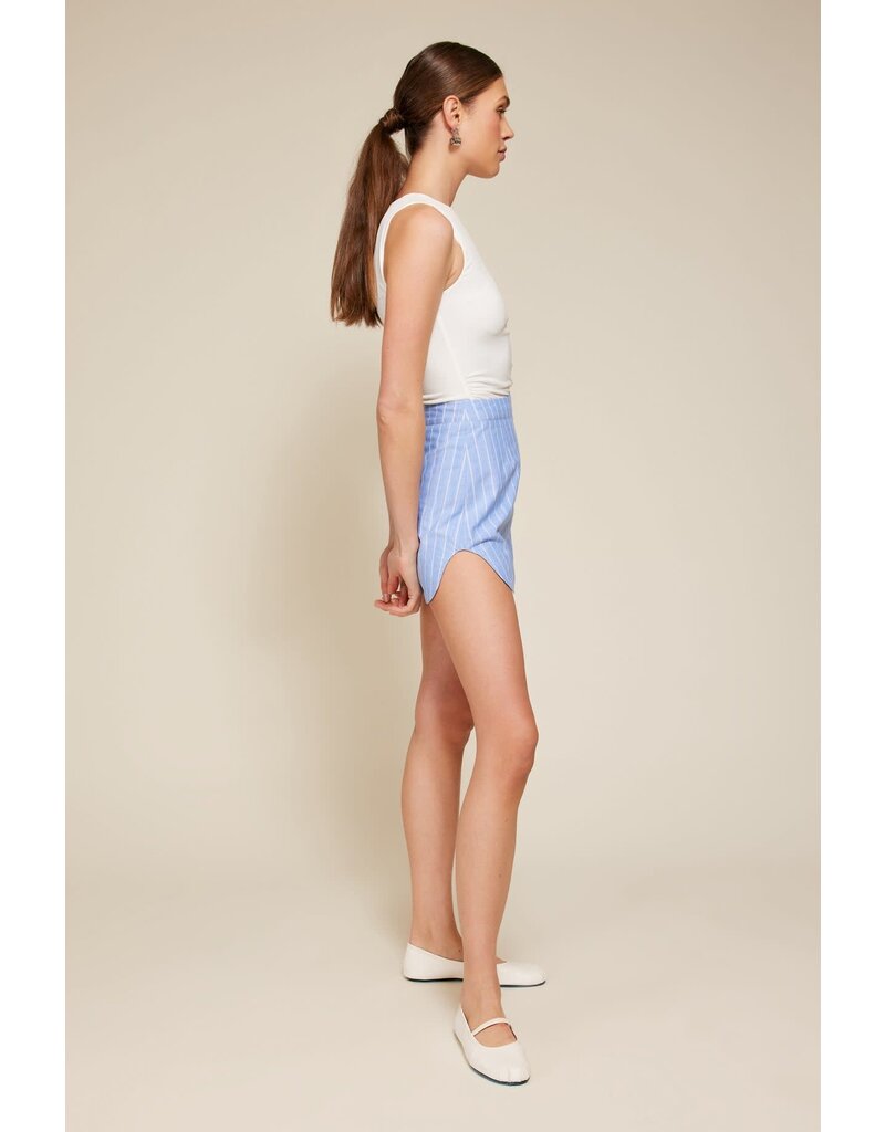 Line and Dot Mer Curve Mini Skirt
