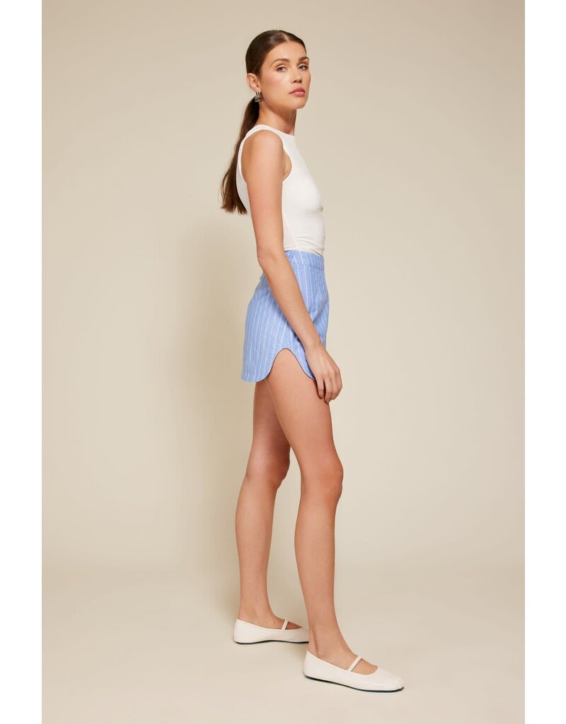 Line and Dot Mer Curve Mini Skirt