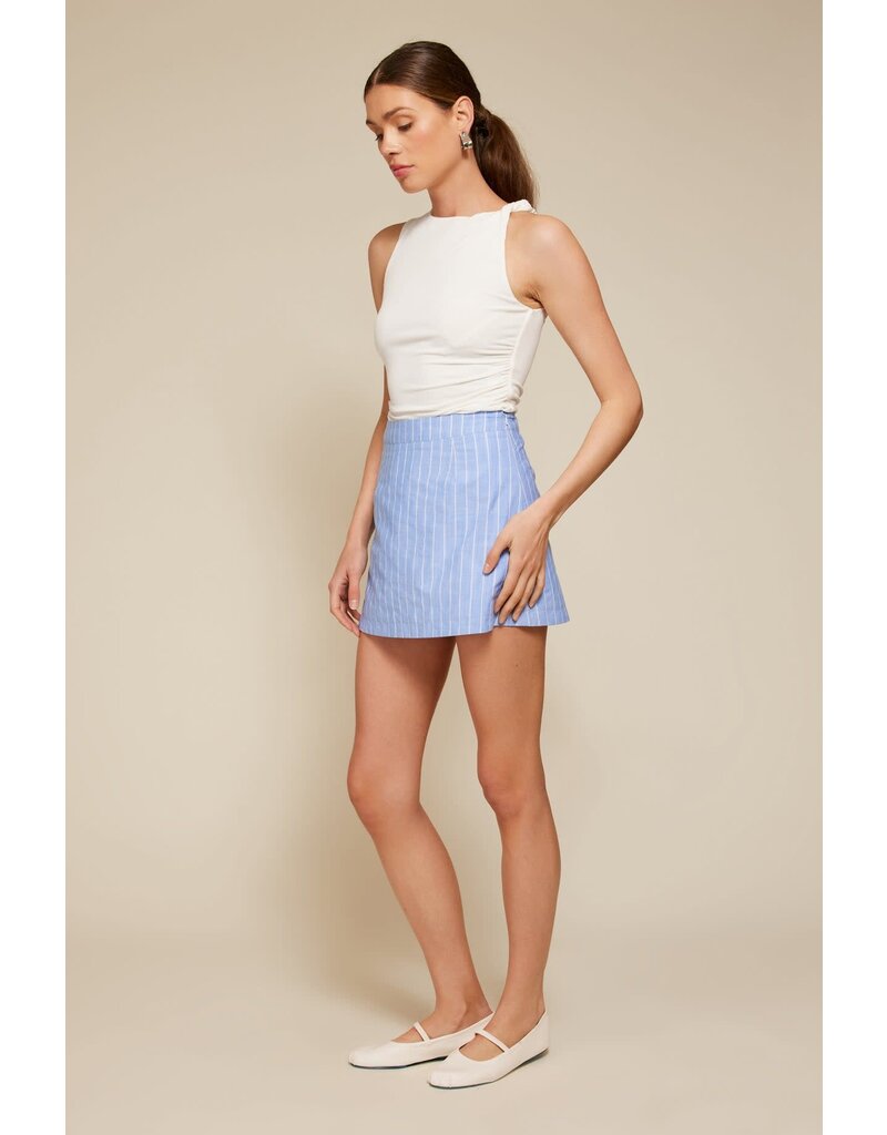 Line and Dot Mer Curve Mini Skirt
