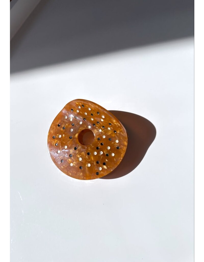 Hand-Painted Bagel Hair Claw