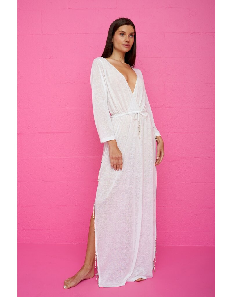 Pitusa Beaded Pearl Santorini Dress