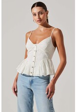 ASTR Emmy Embellished Peplum Top
