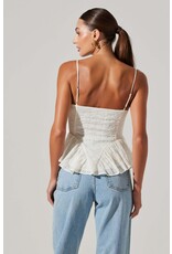 ASTR Emmy Embellished Peplum Top