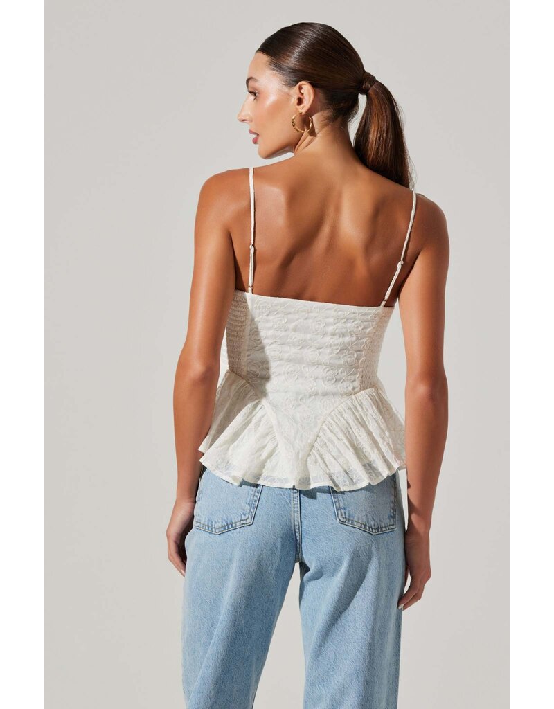 ASTR Emmy Embellished Peplum Top