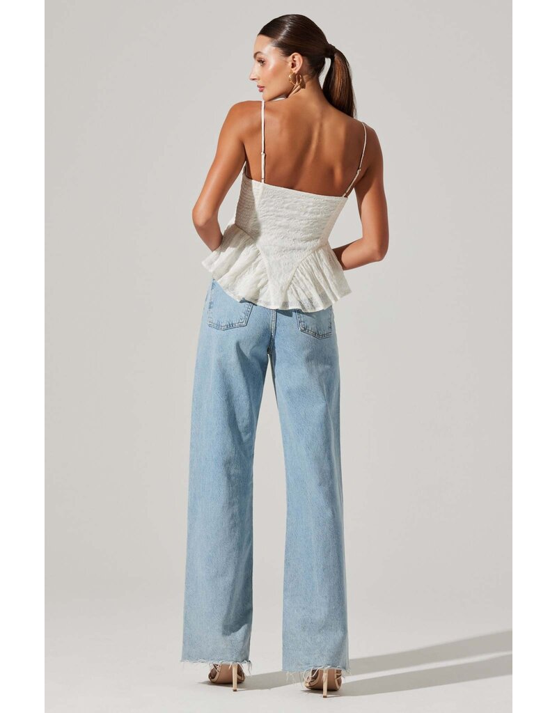 ASTR Emmy Embellished Peplum Top