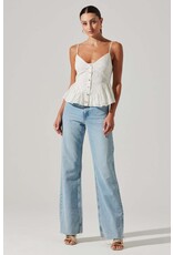 ASTR Emmy Embellished Peplum Top