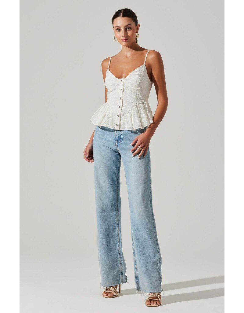 ASTR Emmy Embellished Peplum Top