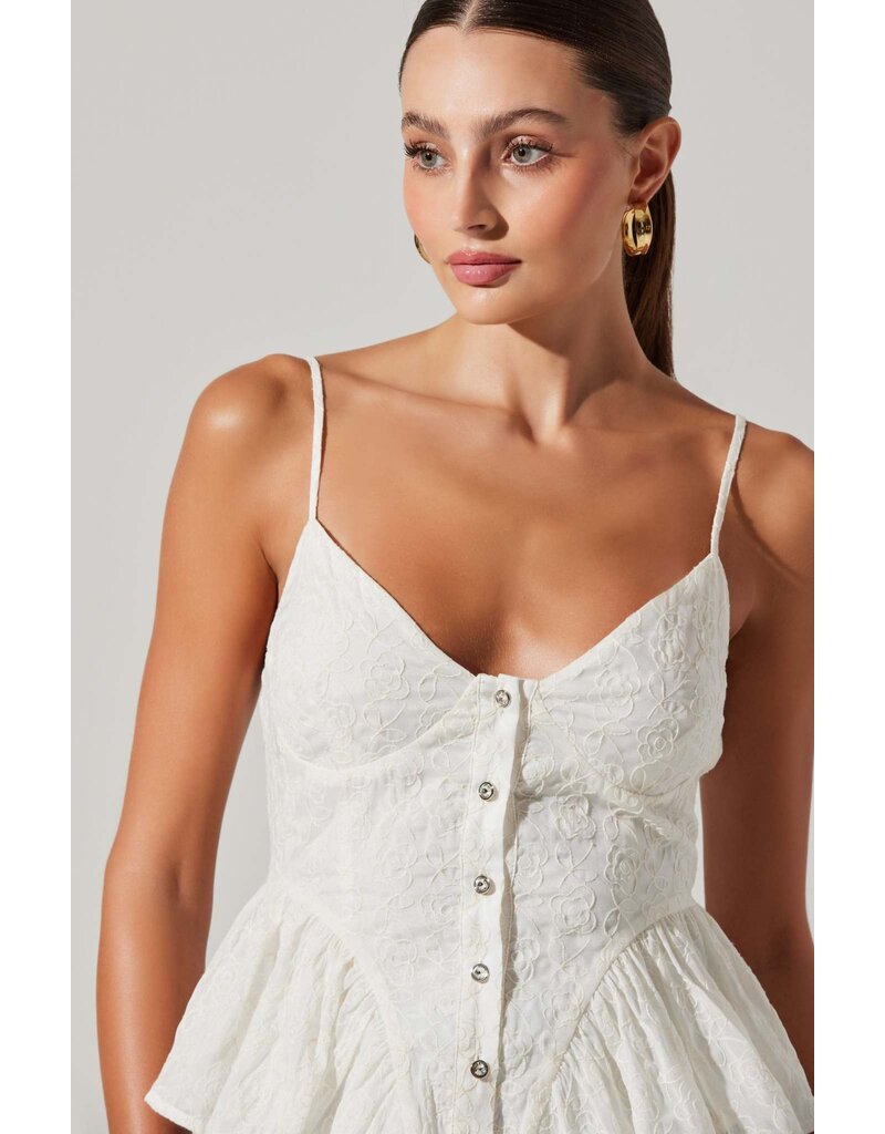 ASTR Emmy Embellished Peplum Top