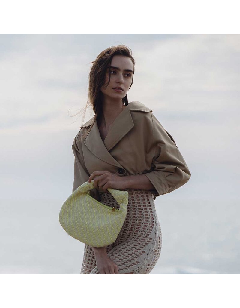 Melie Bianco Cher Small Raffia Straw Bag