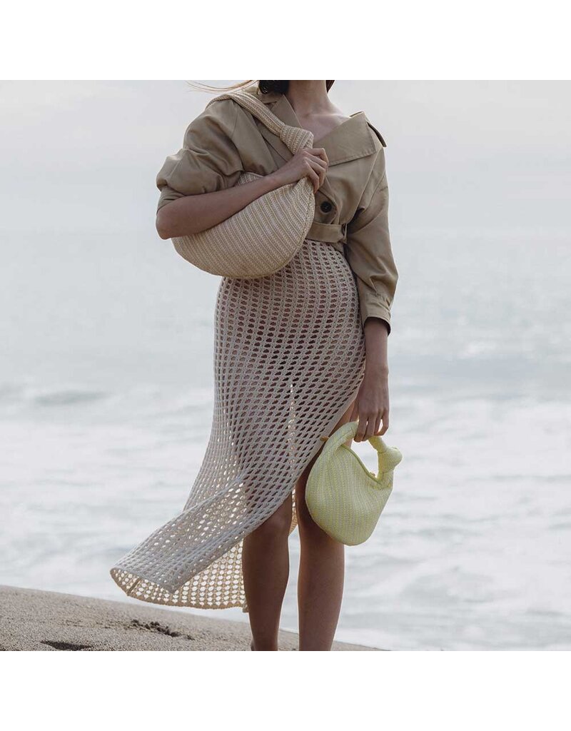 Melie Bianco Cher Small Raffia Straw Bag