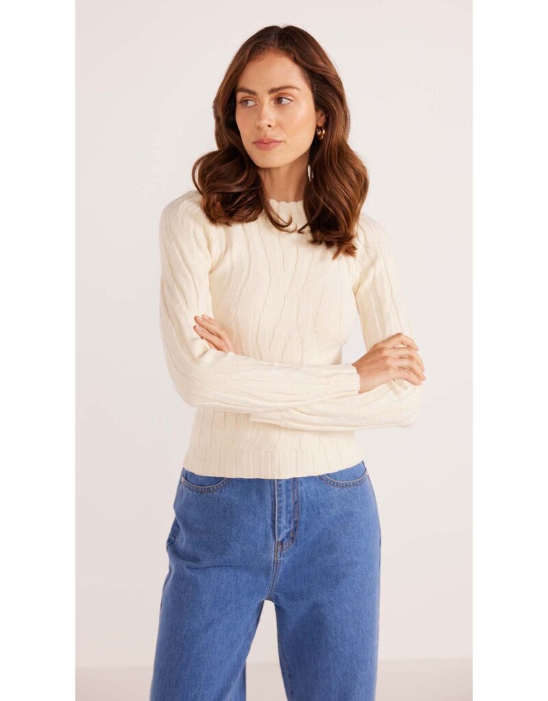 Mink Pink Hazel Textured Knit Top