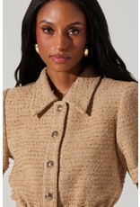 ASTR Bronwyn Puff Sleeve Jacket & Pleated Skort Set