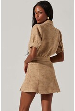 ASTR Bronwyn Puff Sleeve Jacket & Pleated Skort Set