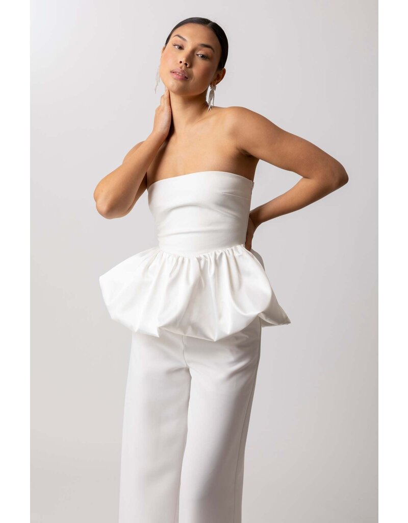 Line and Dot Goldie Strapless Top
