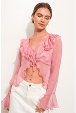 Pretty Garbage Dusty Ruffle Blouse