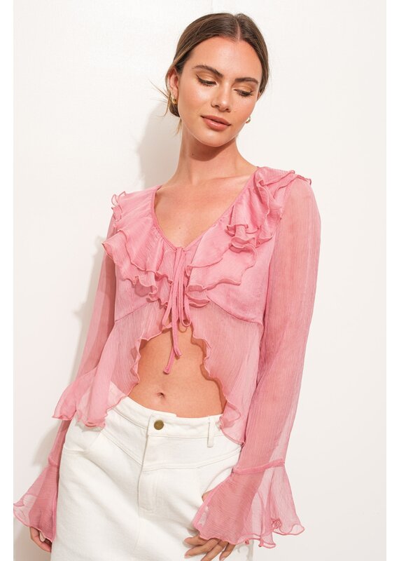 Pretty Garbage Dusty Ruffle Blouse
